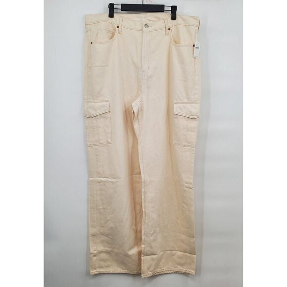 Old Navy Extra High-Rise Sky-Hi Wide Leg Cargo Pants Womens Size 16 Tall NWT - Picture 4 of 16